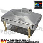 Retangular Stainless Steel Chafing Dish , Commercial 5 Qt Chafing Dish Food Warmer