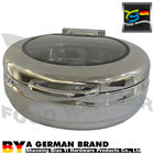 Durable Round Chafing Dish Food Grade Metal Material Unique Knock Down Design